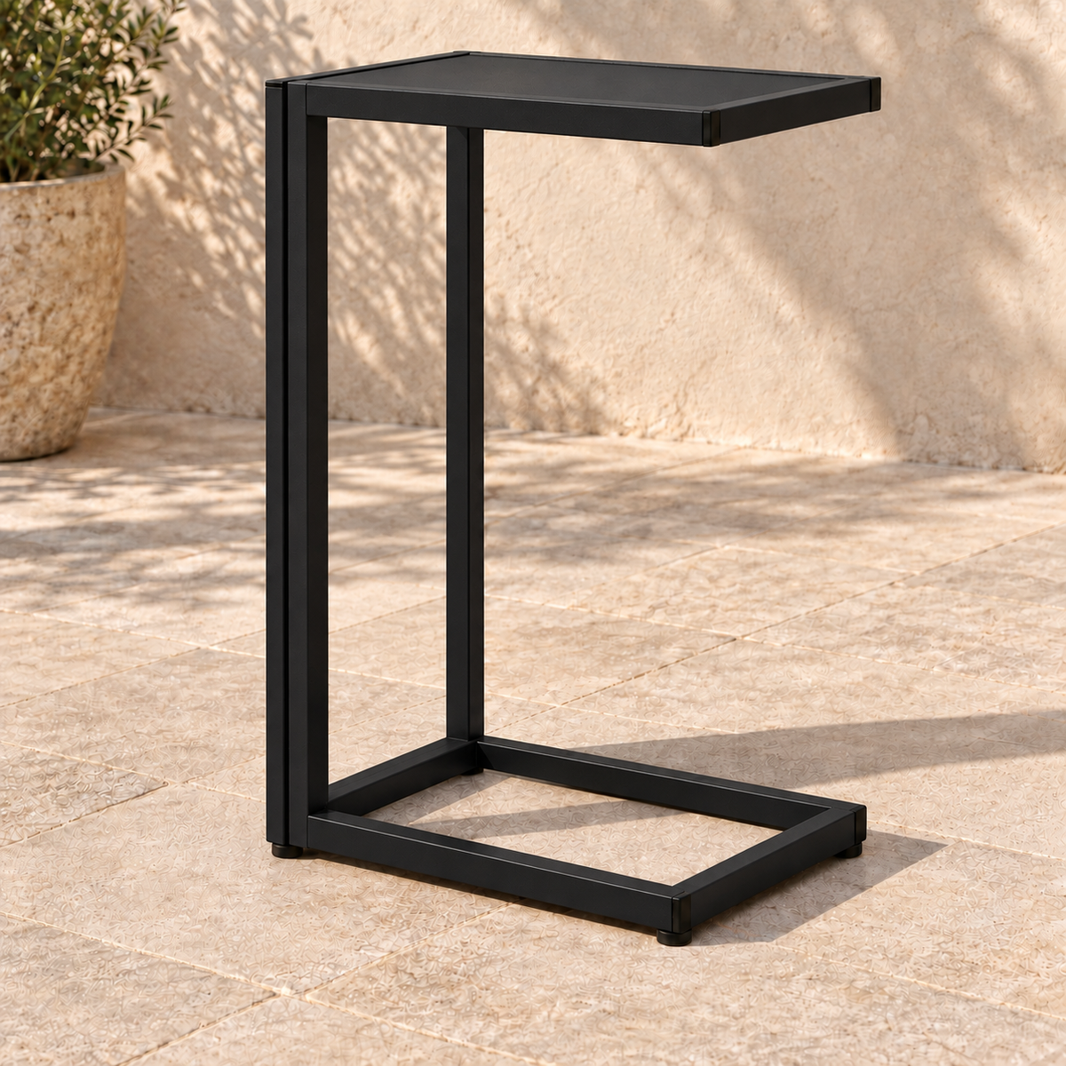 ⬛ Table de Transat Calanque – Finition Noir Texturé RAL 9005 – URBANEA